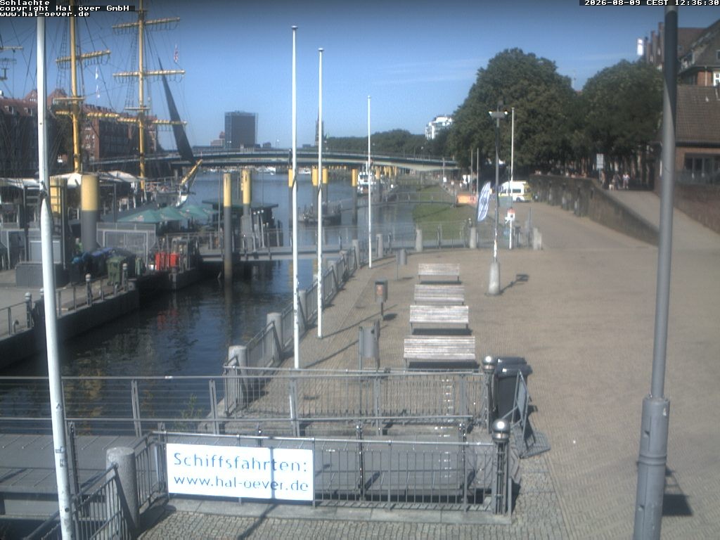Archiv Foto Webcam Weserpromenade Schlachte Bremen