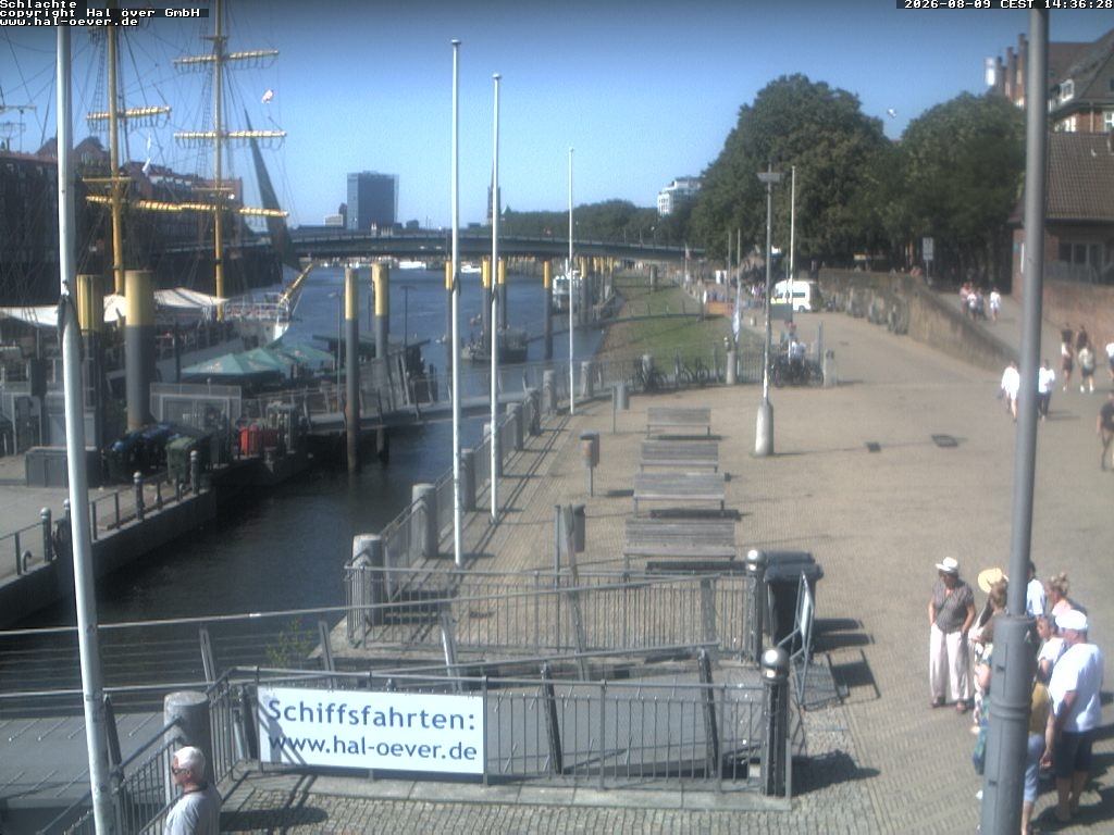 Archiv Foto Webcam Weserpromenade Schlachte Bremen