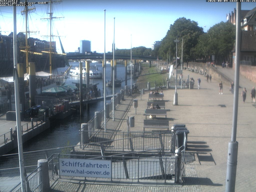 Archiv Foto Webcam Weserpromenade Schlachte Bremen