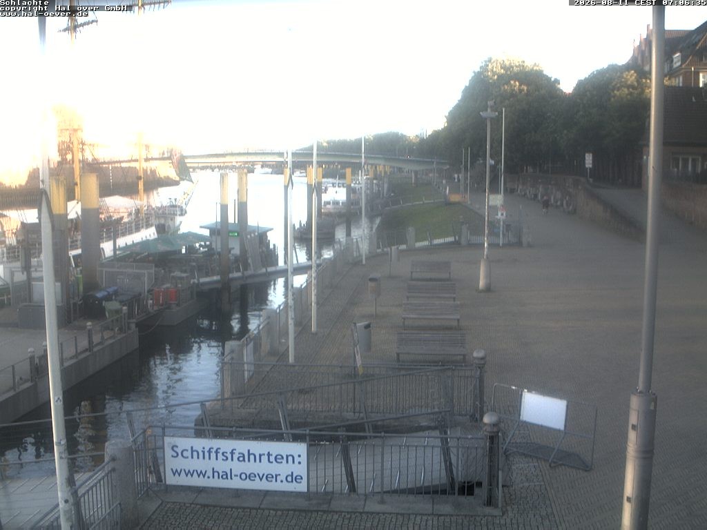 Archived image Webcam River Walk Schlachte Bremen