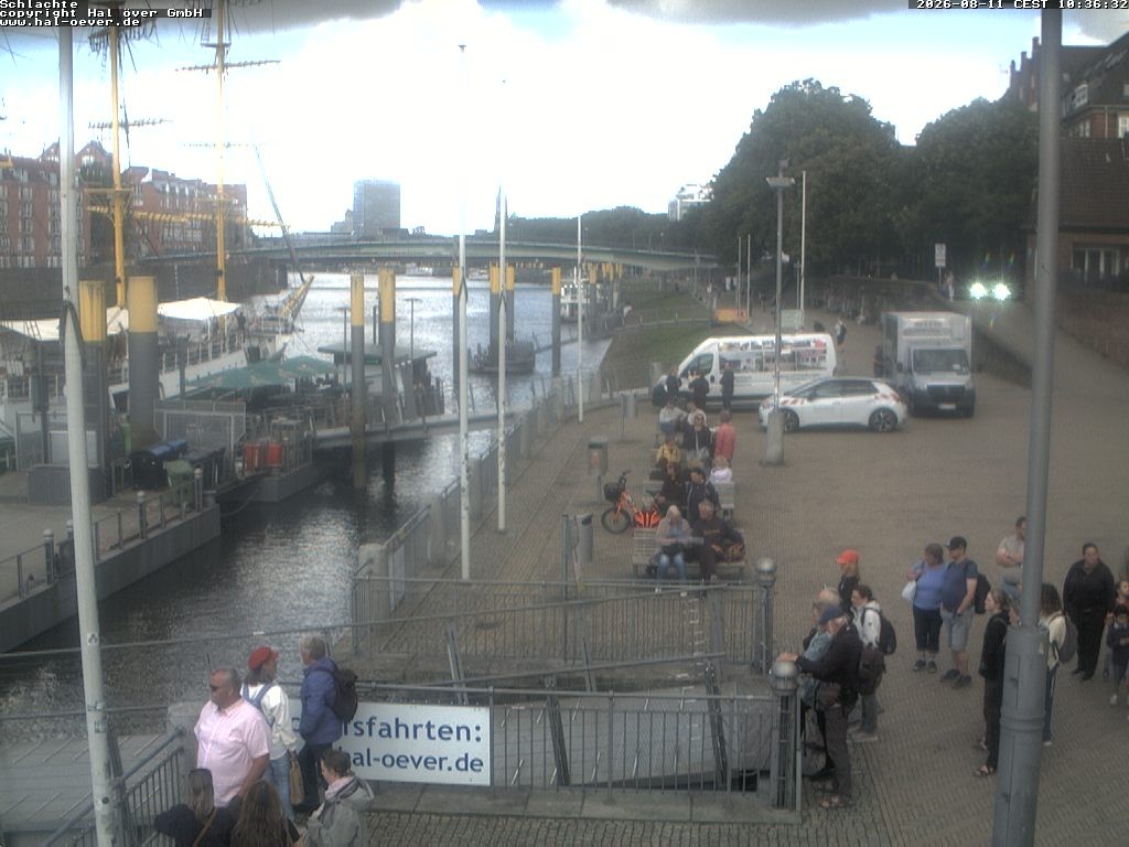 Archived image Webcam River Walk Schlachte Bremen