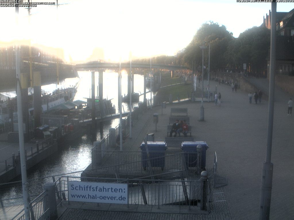 Archived image Webcam River Walk Schlachte Bremen