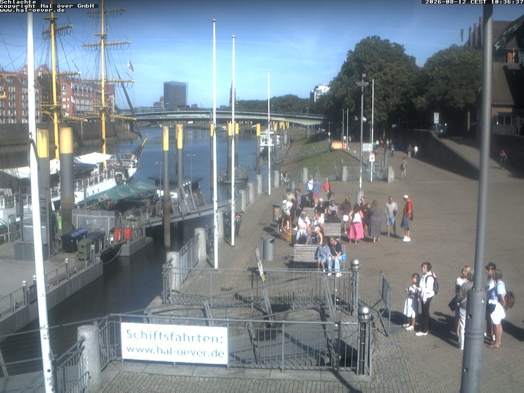 Archiv Foto Webcam Weserpromenade Schlachte Bremen
