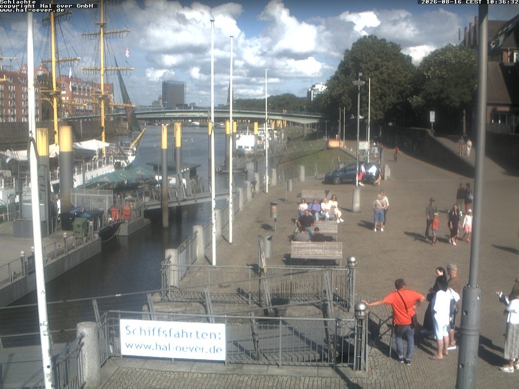 Archiv Foto Webcam Weserpromenade Schlachte Bremen