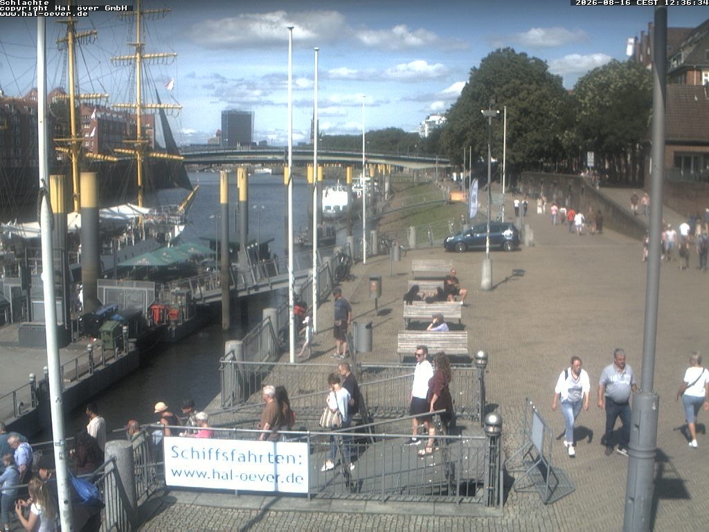 Archived image Webcam River Walk Schlachte Bremen