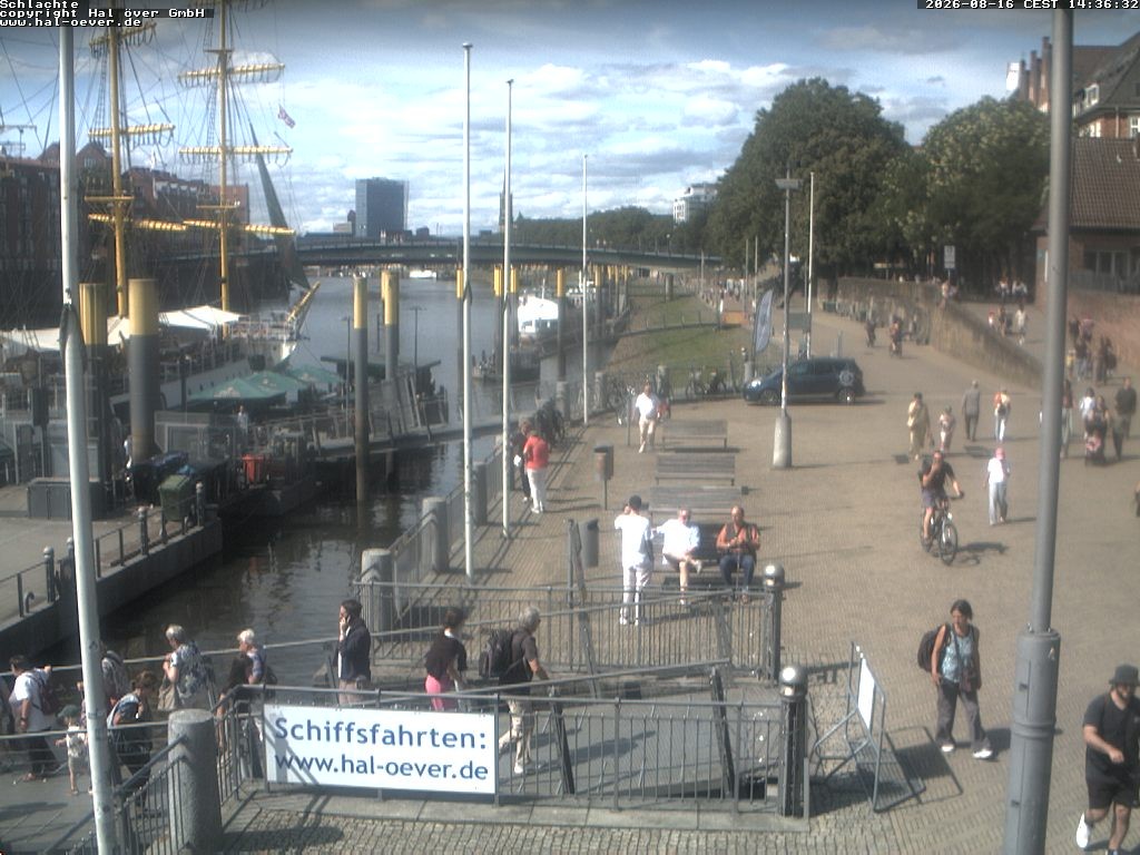 Archiv Foto Webcam Weserpromenade Schlachte Bremen