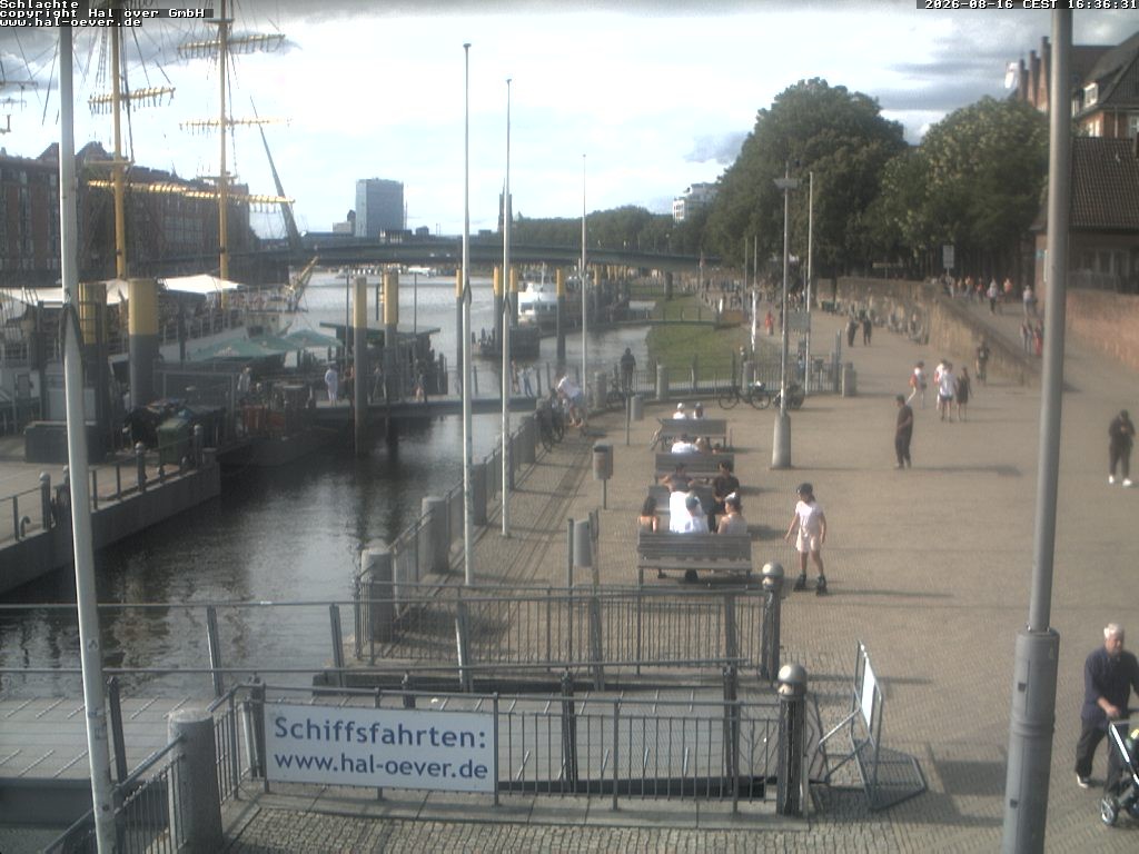 Archiv Foto Webcam Weserpromenade Schlachte Bremen