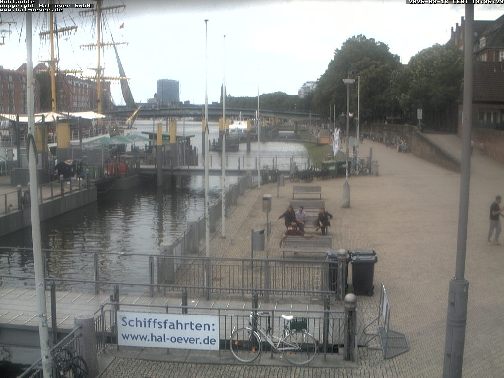 Archiv Foto Webcam Weserpromenade Schlachte Bremen