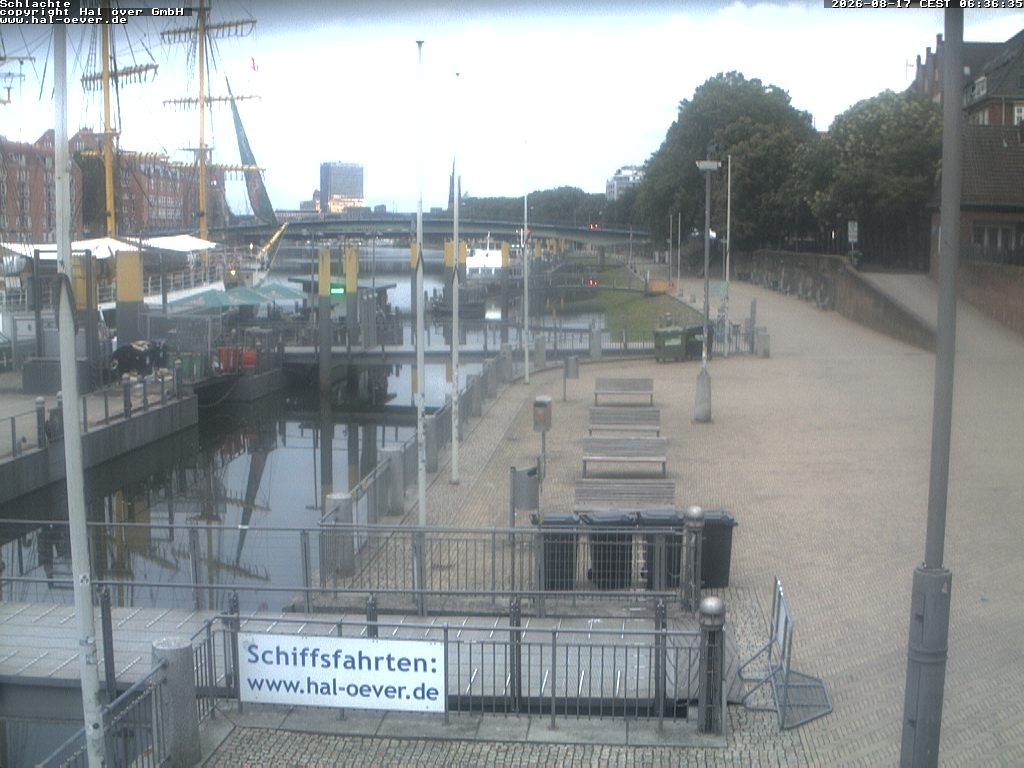 Archived image Webcam River Walk Schlachte Bremen