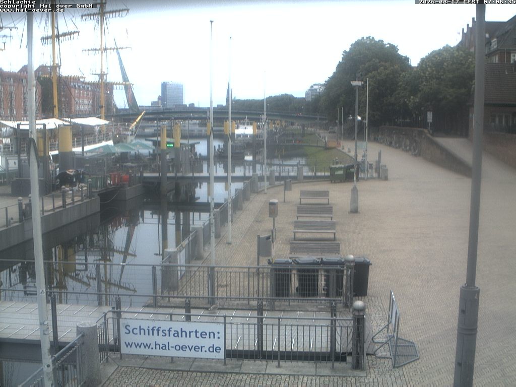 Archived image Webcam River Walk Schlachte Bremen