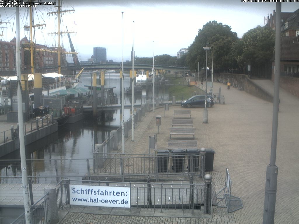 Archived image Webcam River Walk Schlachte Bremen