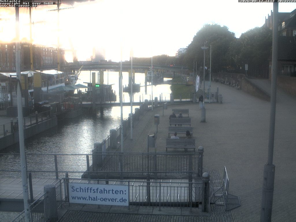 Archived image Webcam River Walk Schlachte Bremen