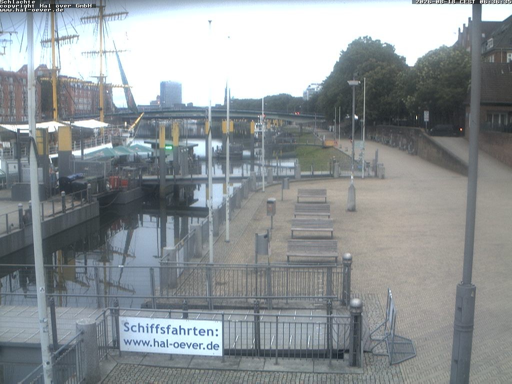 Archived image Webcam River Walk Schlachte Bremen
