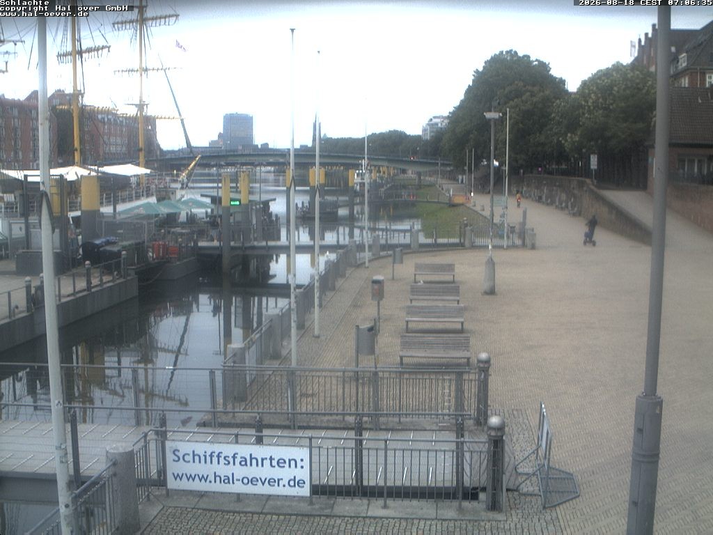 Archived image Webcam River Walk Schlachte Bremen
