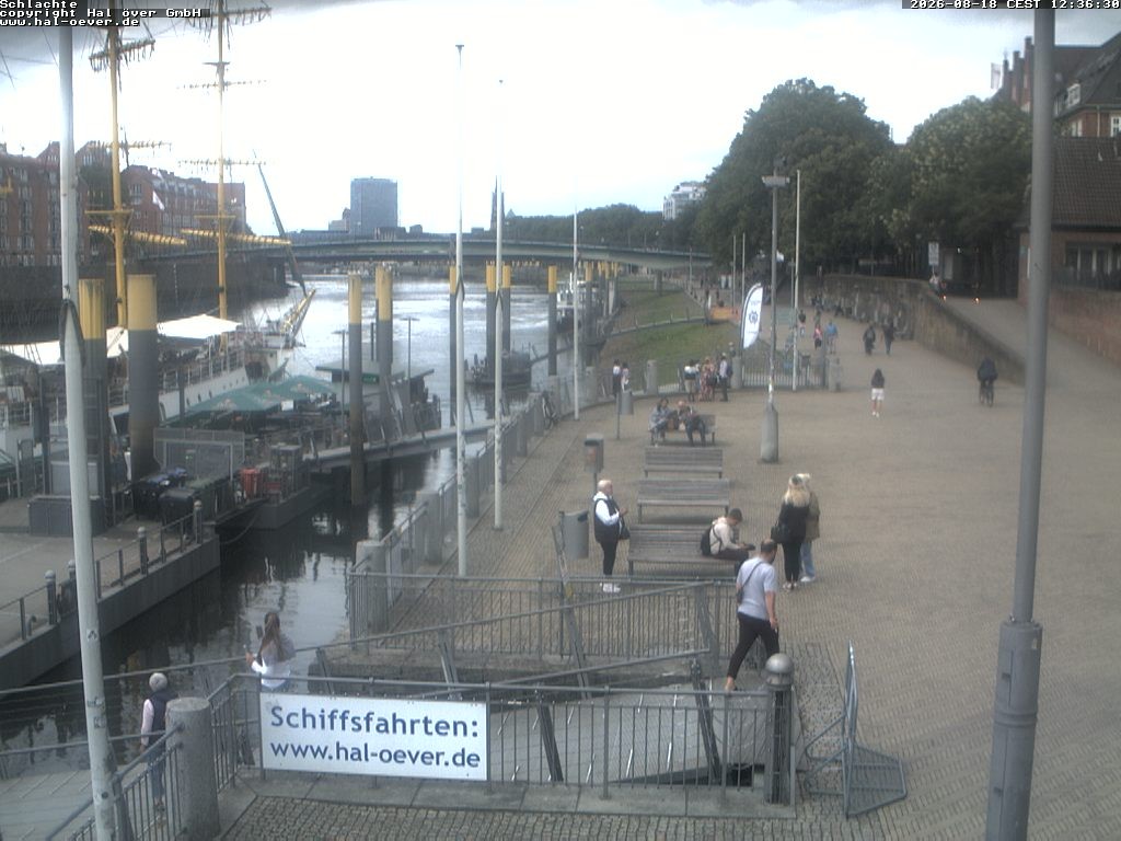 Archiv Foto Webcam Weserpromenade Schlachte Bremen
