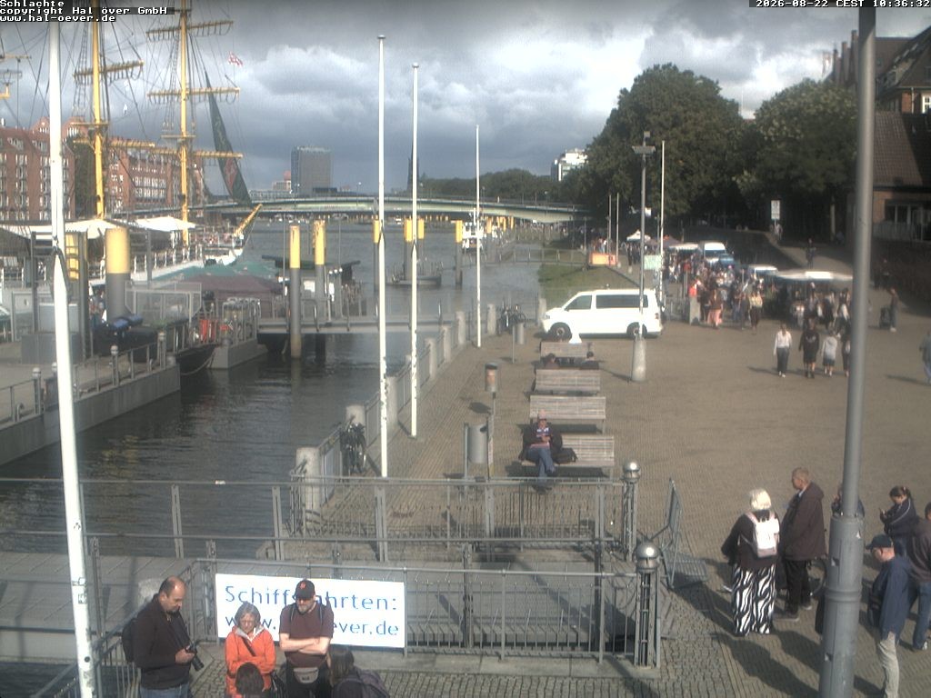 Archiv Foto Webcam Weserpromenade Schlachte Bremen