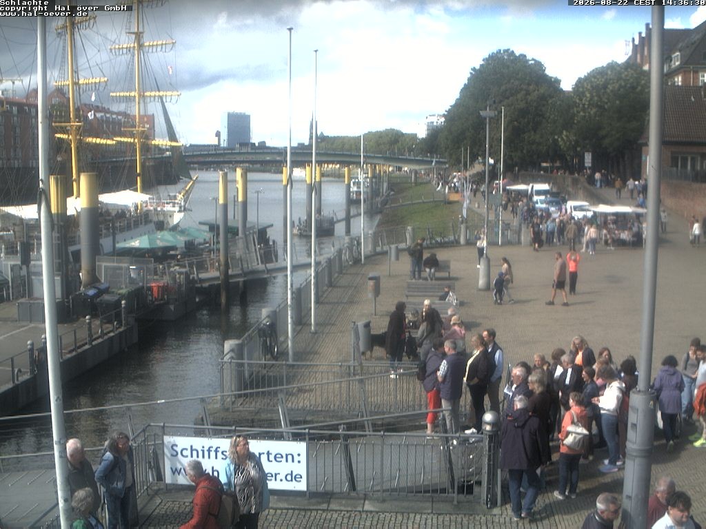 Archiv Foto Webcam Weserpromenade Schlachte Bremen
