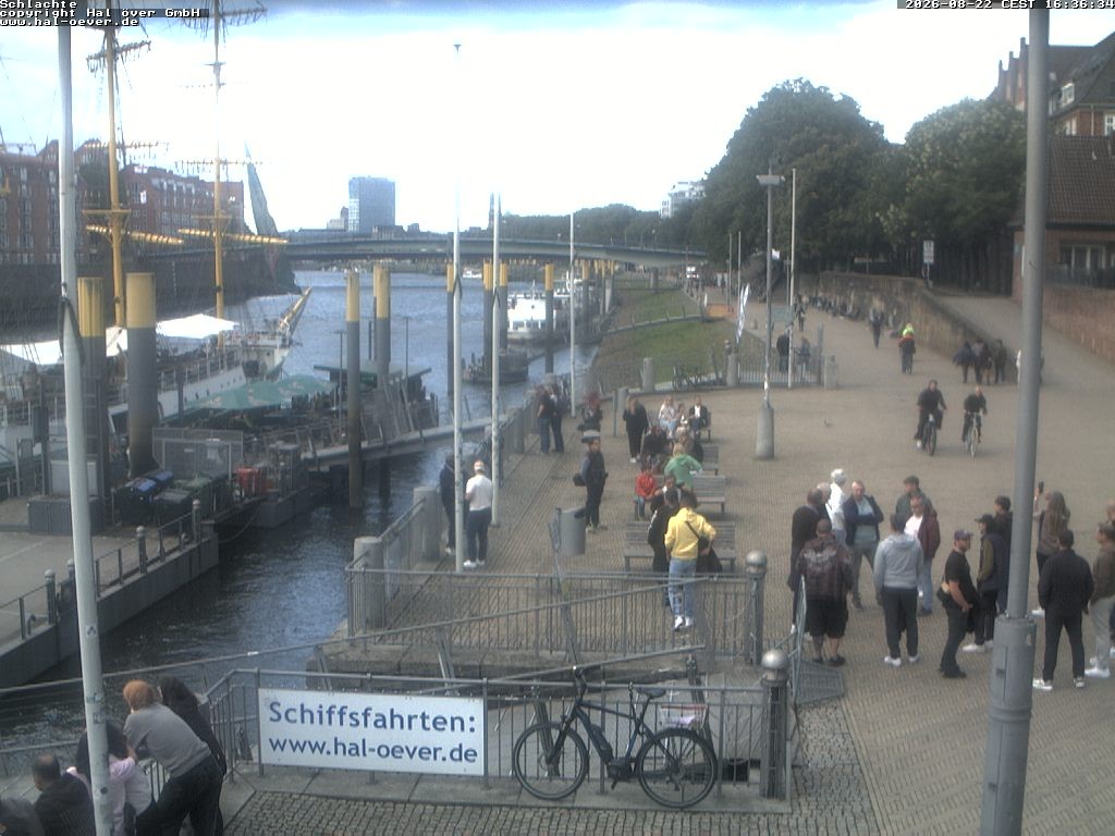 Archiv Foto Webcam Weserpromenade Schlachte Bremen
