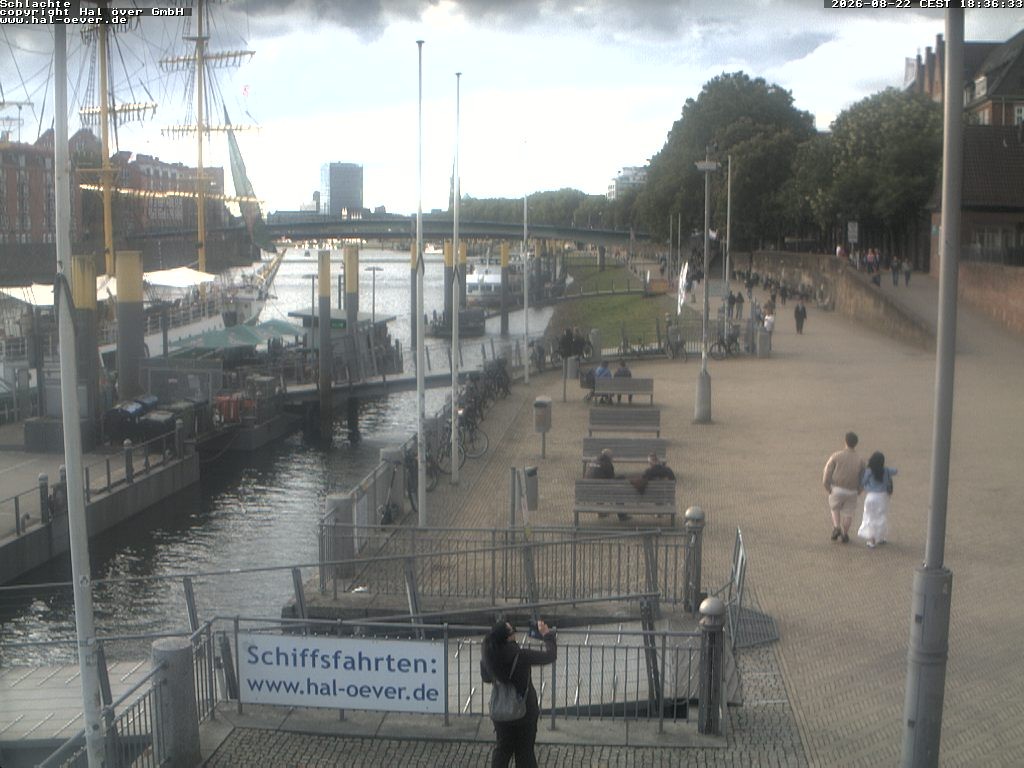 Archiv Foto Webcam Weserpromenade Schlachte Bremen