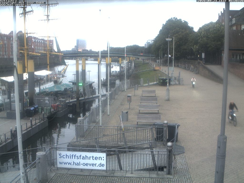 Archiv Foto Webcam Weserpromenade Schlachte Bremen