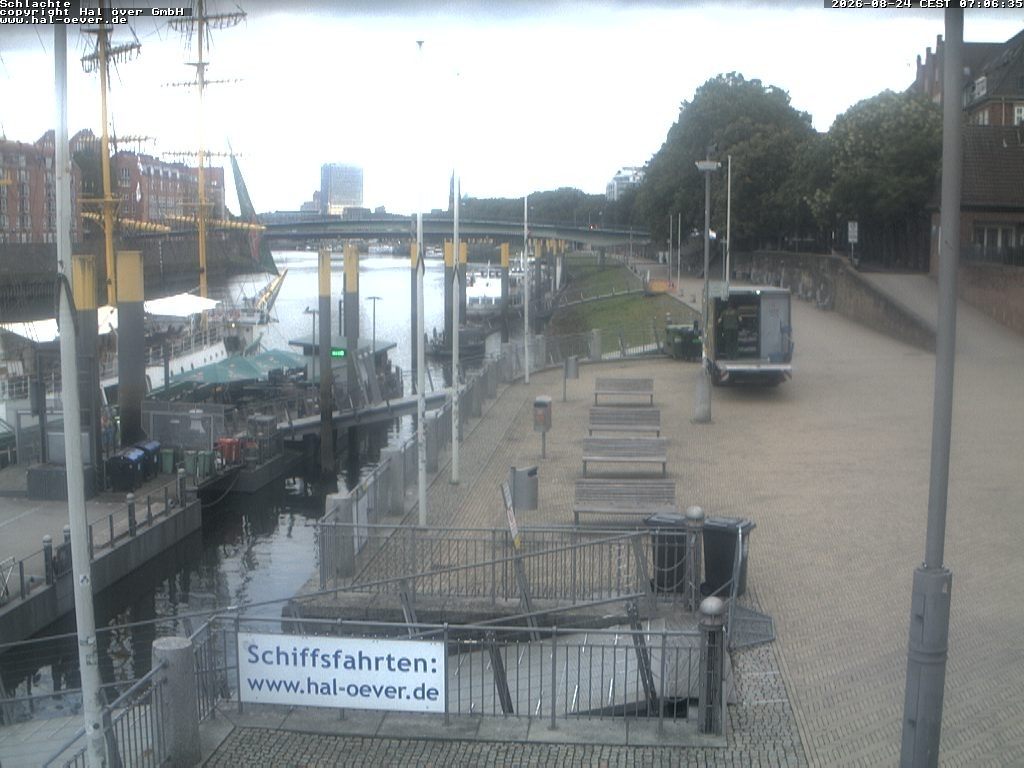 Archiv Foto Webcam Weserpromenade Schlachte Bremen