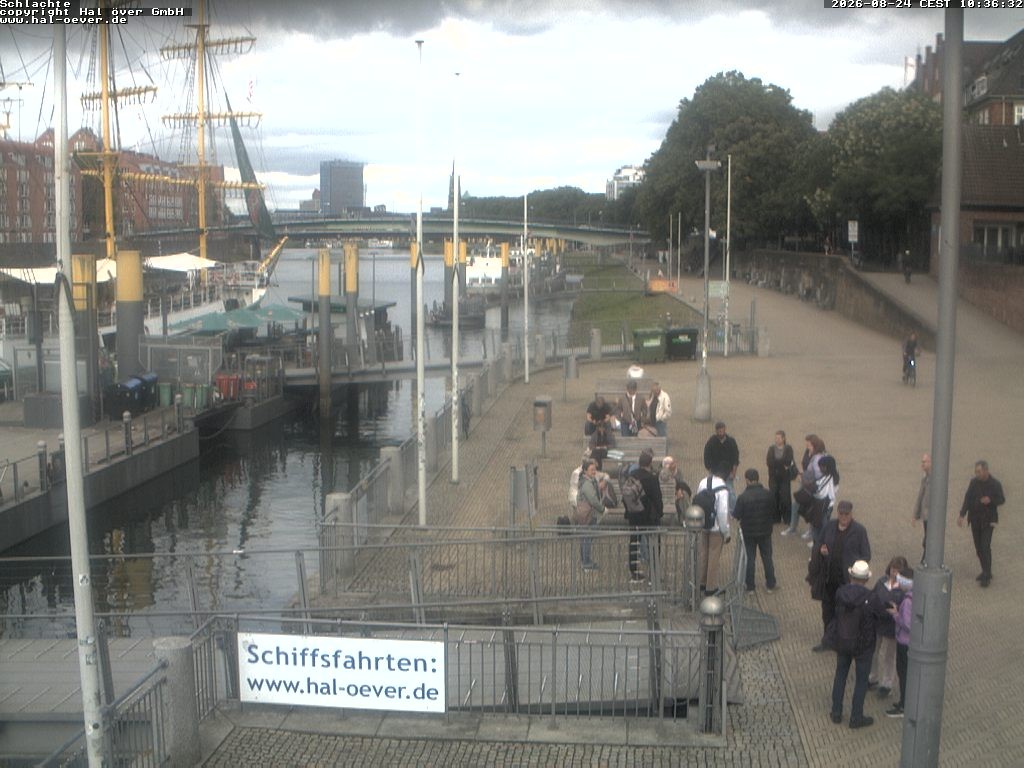 Archiv Foto Webcam Weserpromenade Schlachte Bremen