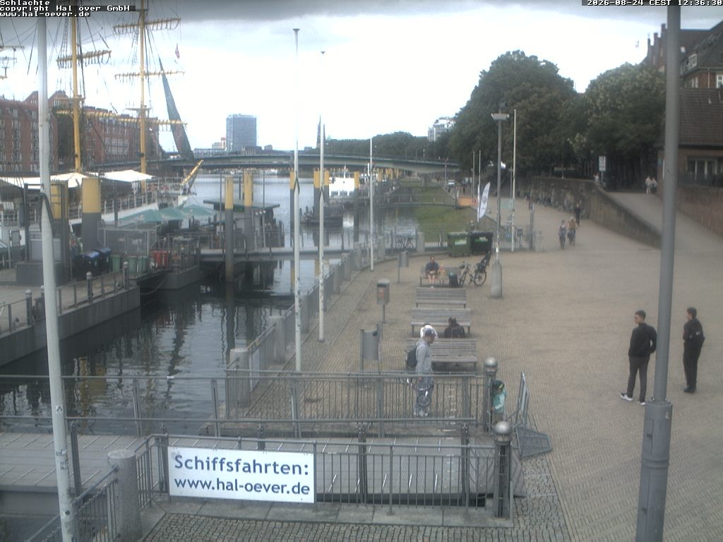 Archiv Foto Webcam Weserpromenade Schlachte Bremen