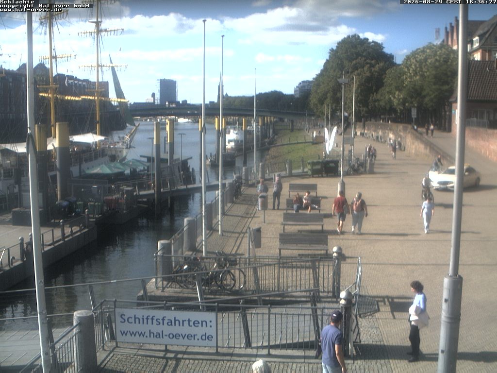Archiv Foto Webcam Weserpromenade Schlachte Bremen