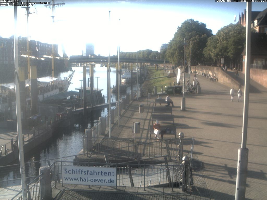 Archiv Foto Webcam Weserpromenade Schlachte Bremen