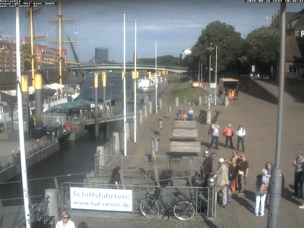 Archiv Foto Webcam Weserpromenade Schlachte Bremen
