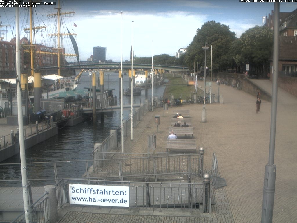Archiv Foto Webcam Weserpromenade Schlachte Bremen