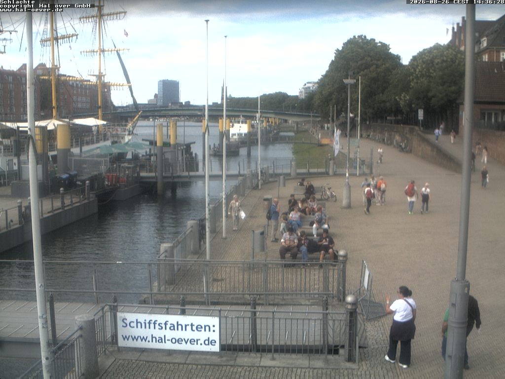 Archiv Foto Webcam Weserpromenade Schlachte Bremen