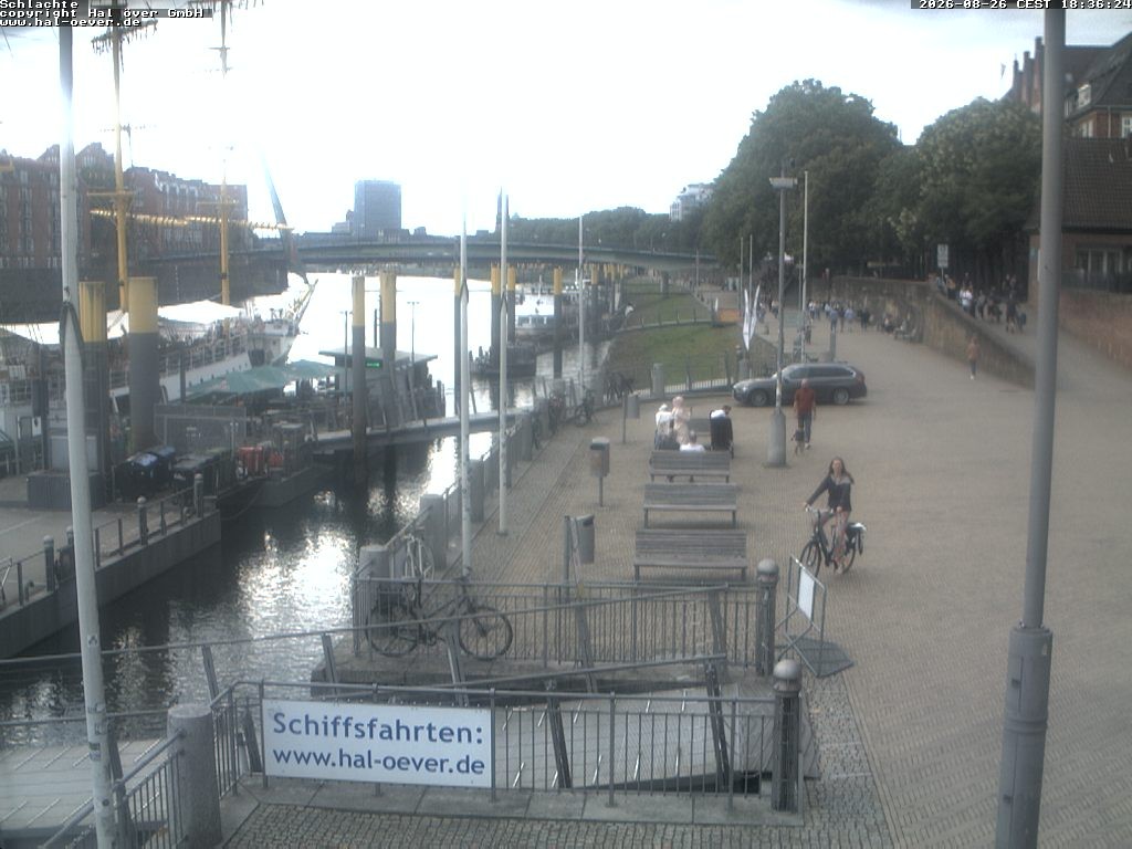 Archiv Foto Webcam Weserpromenade Schlachte Bremen
