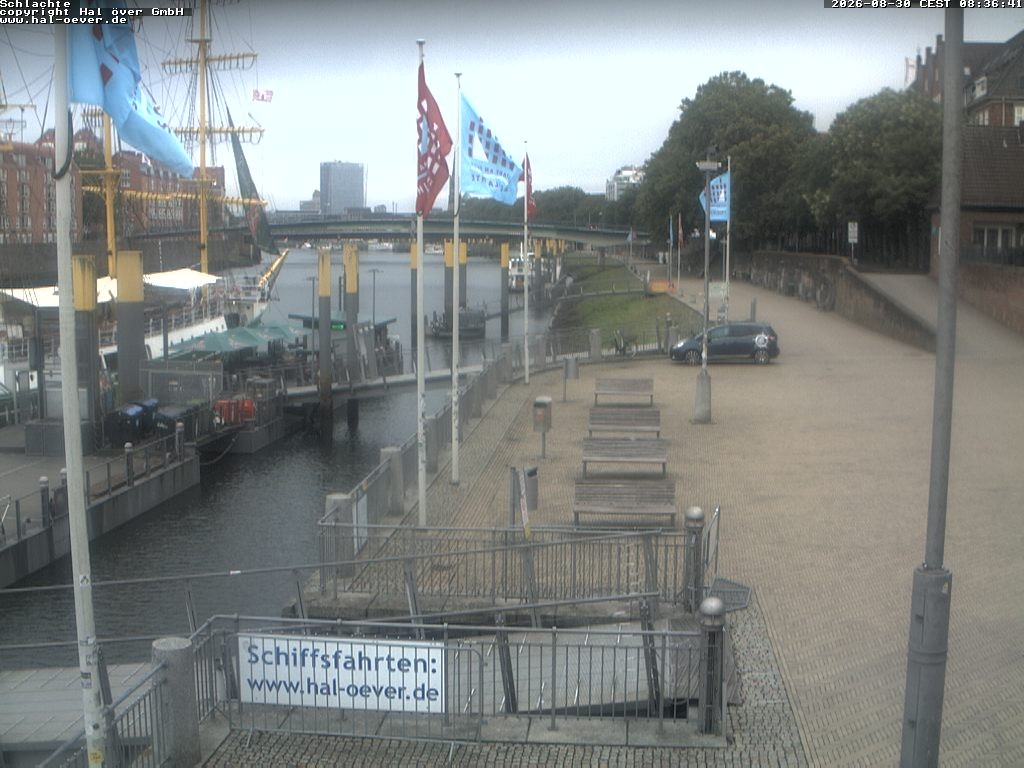 Archiv Foto Webcam Weserpromenade Schlachte Bremen