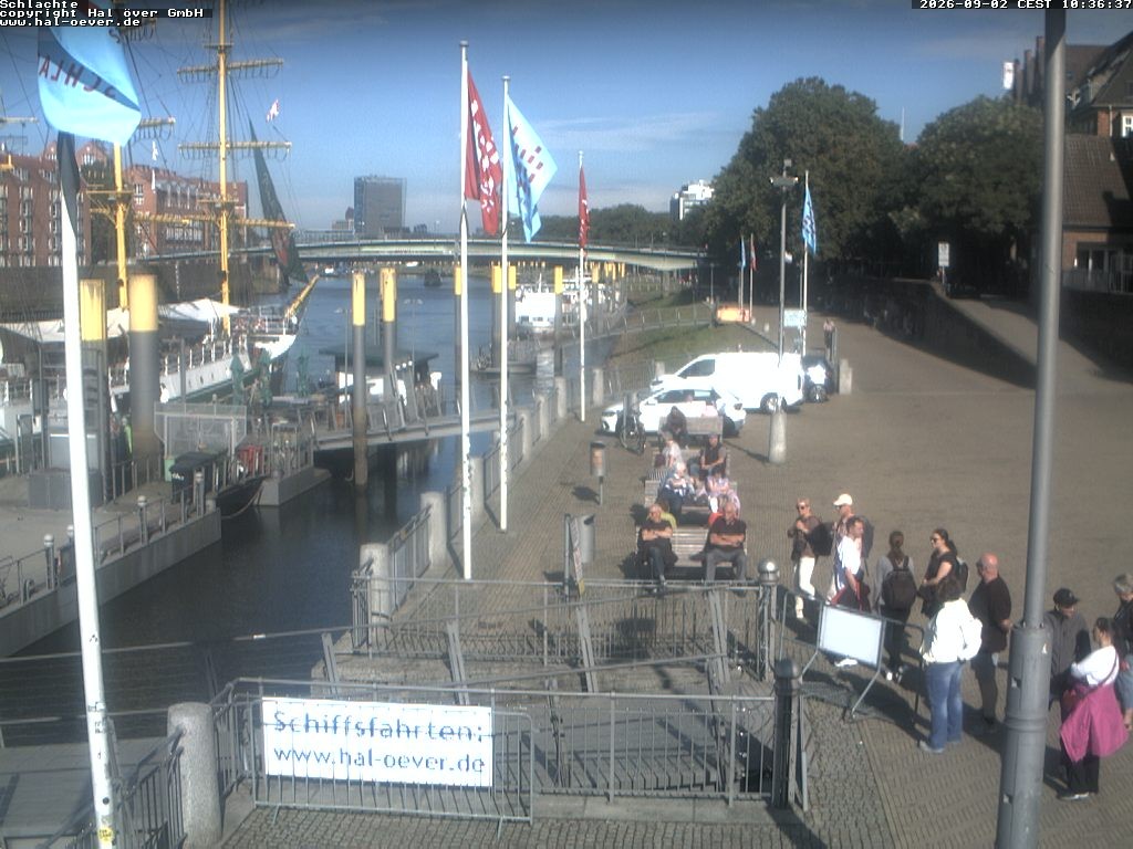 Archiv Foto Webcam Weserpromenade Schlachte Bremen