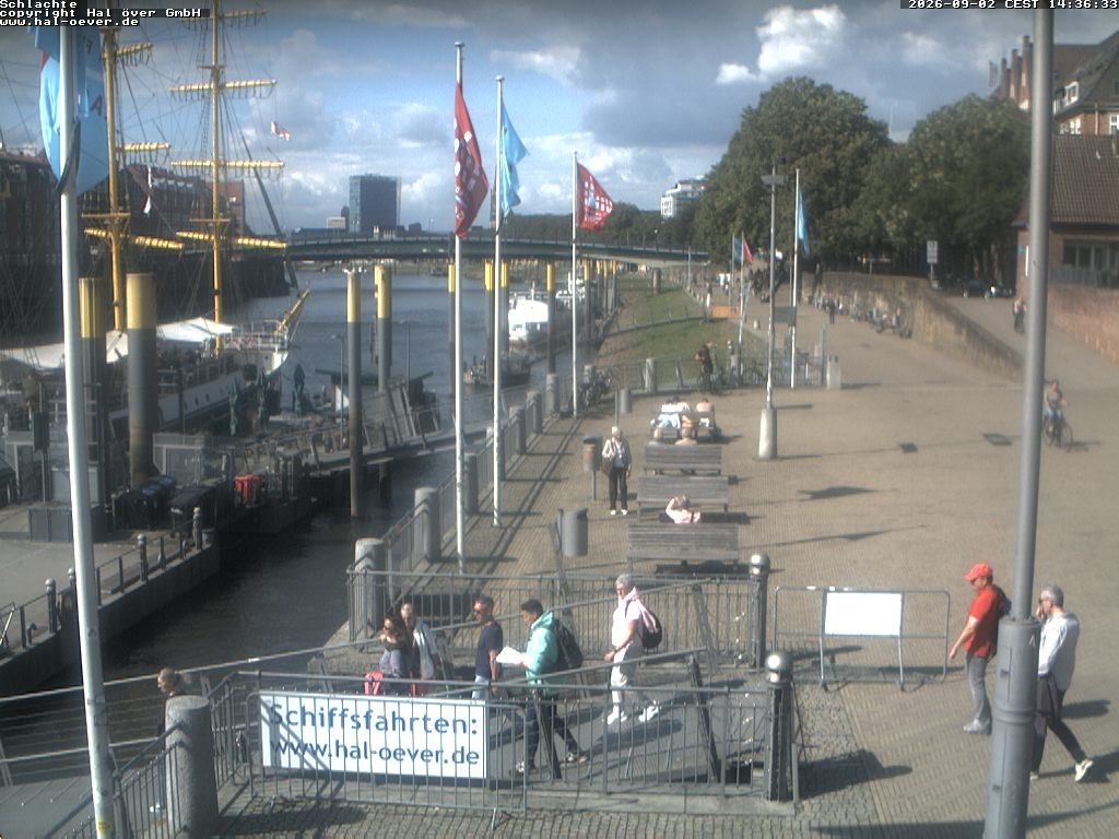 Archiv Foto Webcam Weserpromenade Schlachte Bremen