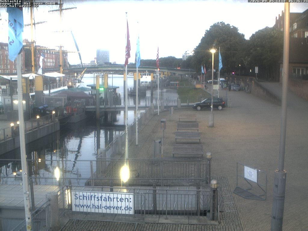 Archived image Webcam River Walk Schlachte Bremen