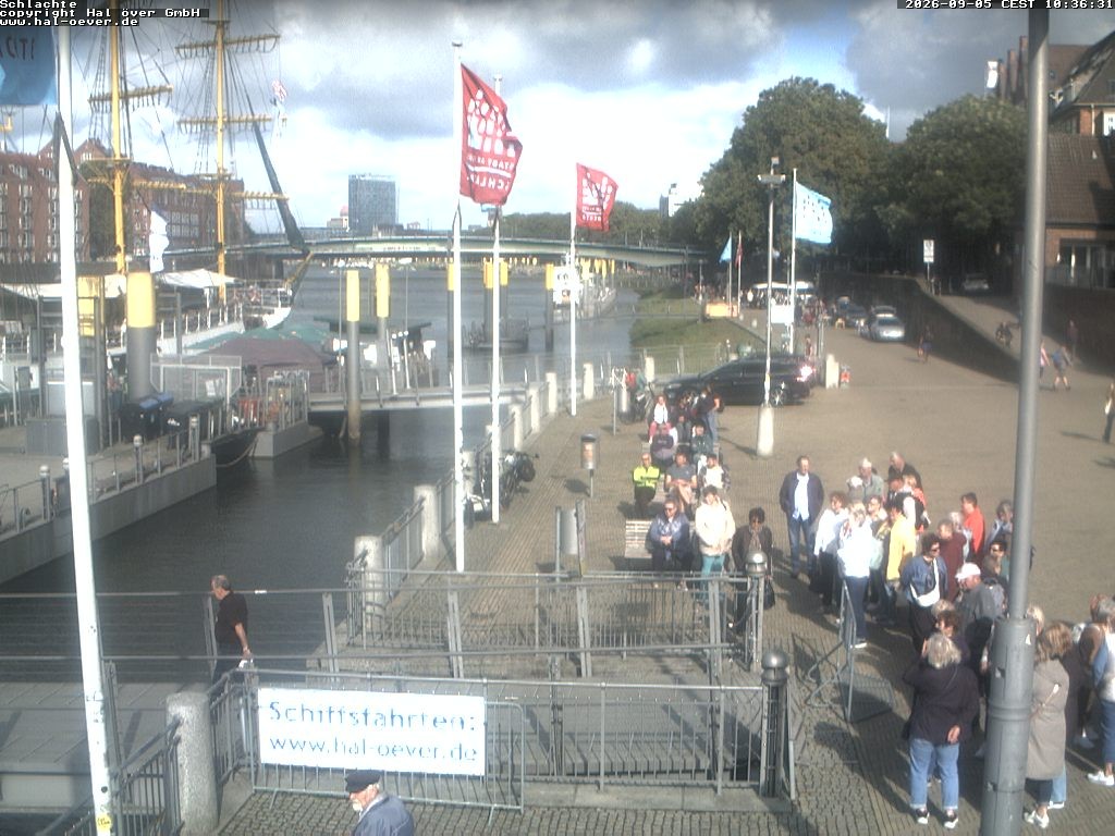 Archived image Webcam River Walk Schlachte Bremen