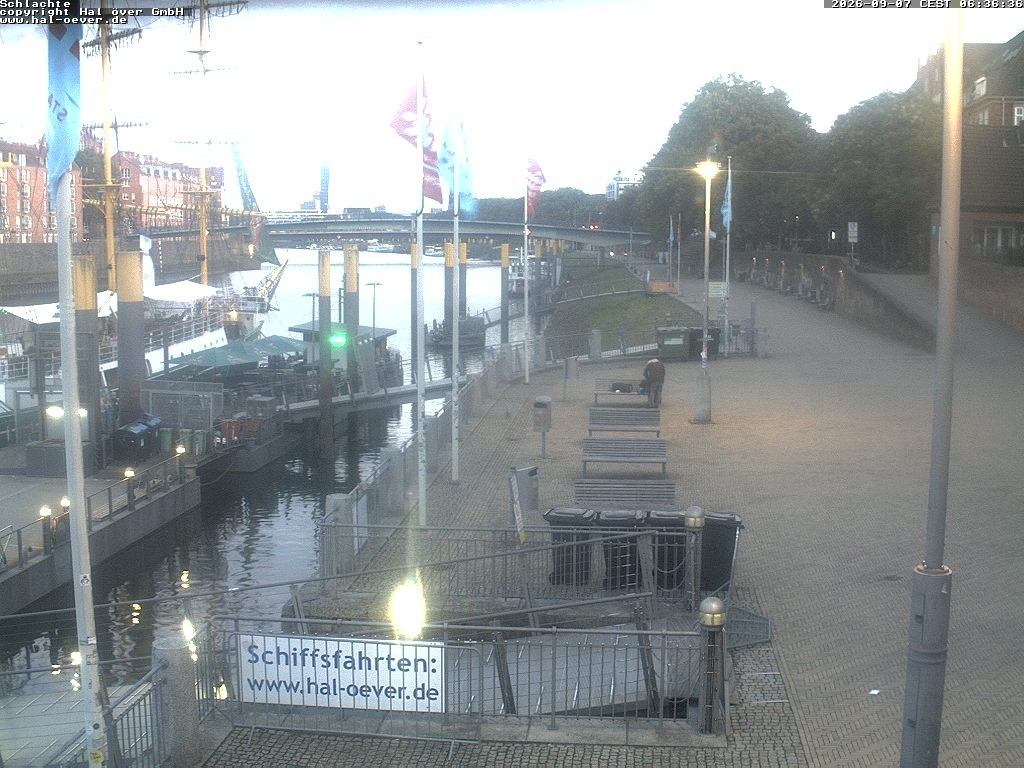 Archiv Foto Webcam Weserpromenade Schlachte Bremen