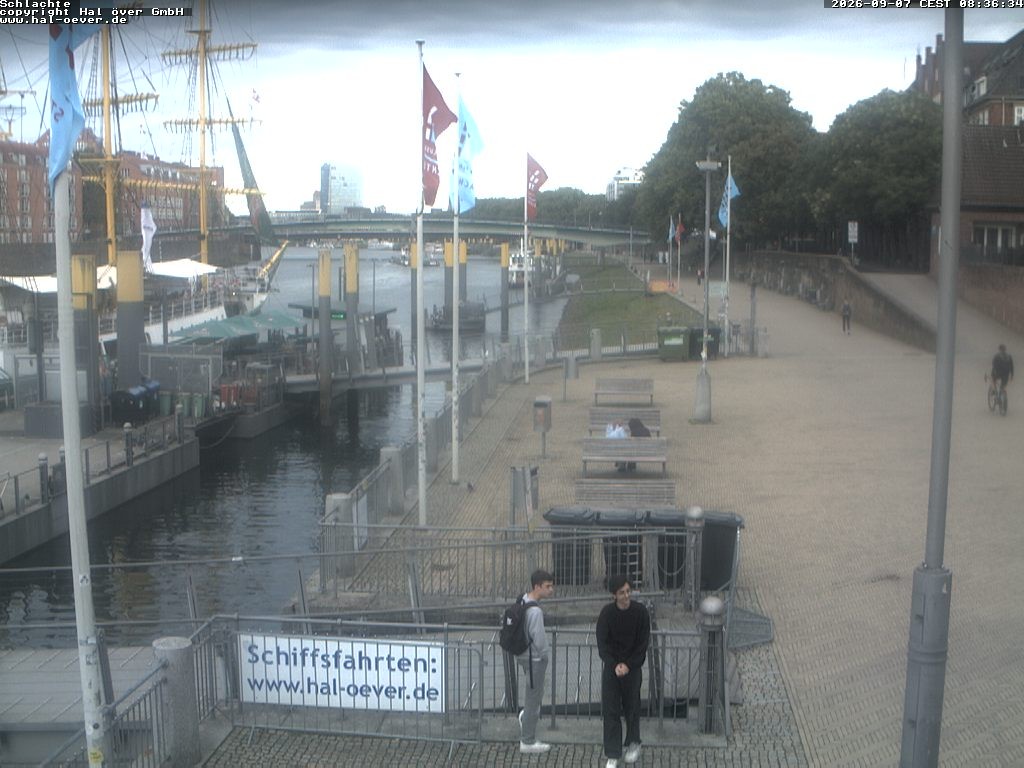 Archiv Foto Webcam Weserpromenade Schlachte Bremen