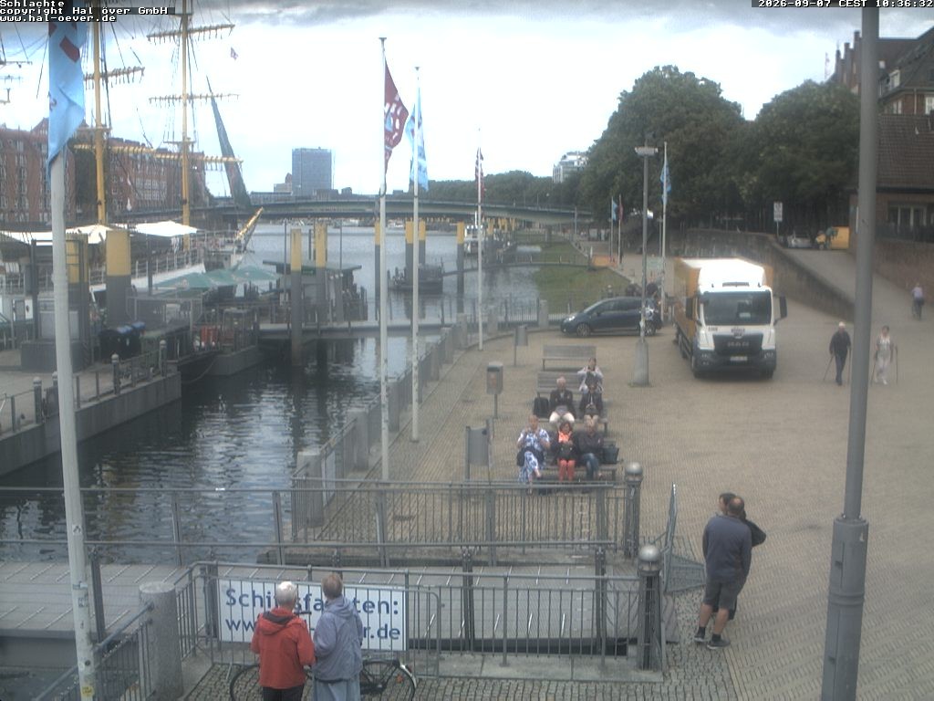Archiv Foto Webcam Weserpromenade Schlachte Bremen