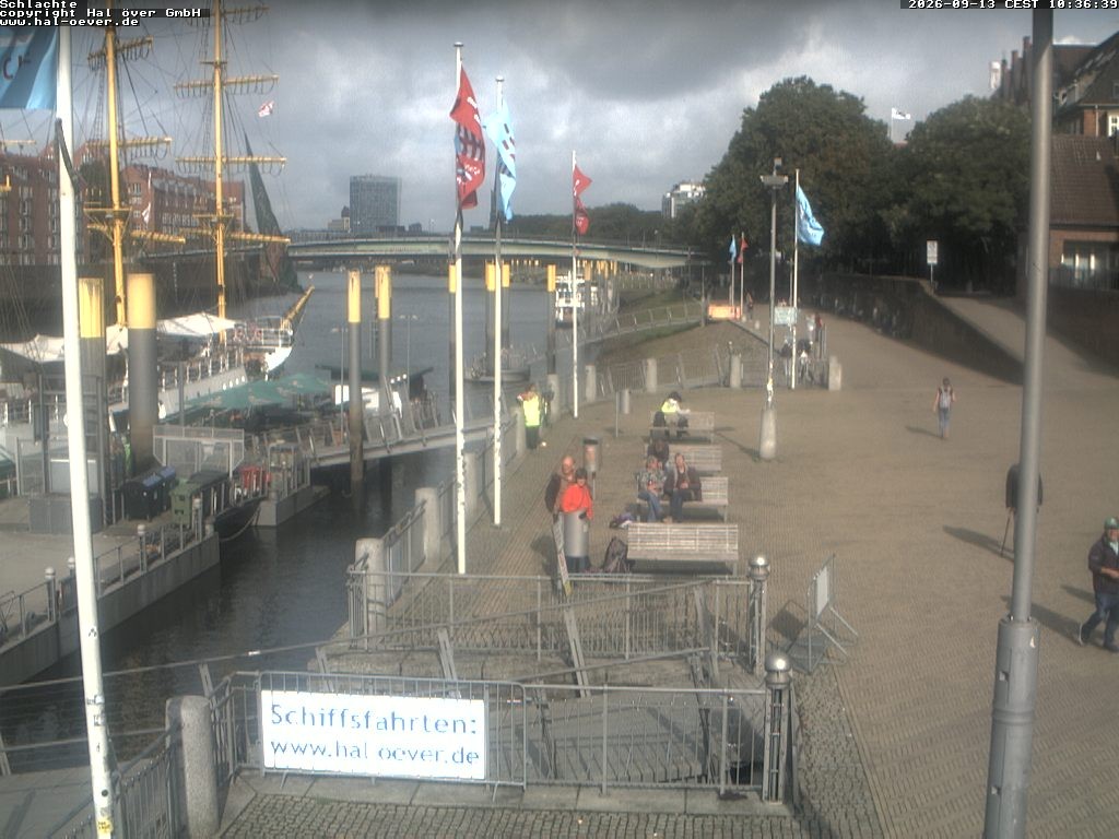 Archiv Foto Webcam Weserpromenade Schlachte Bremen