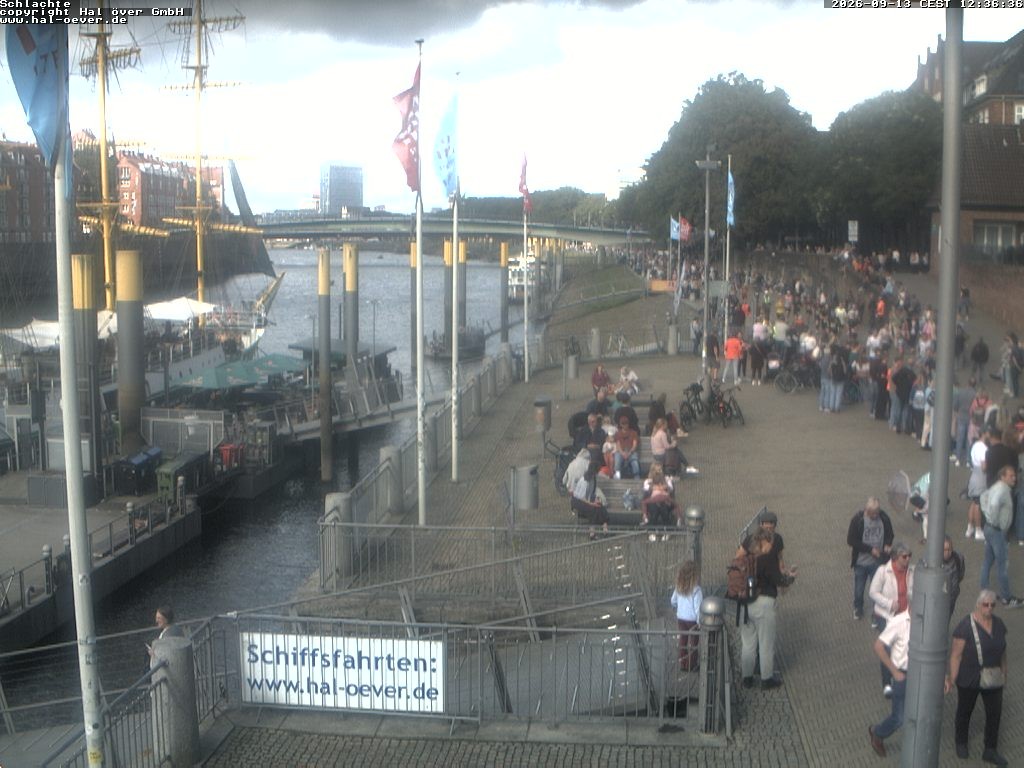 Archiv Foto Webcam Weserpromenade Schlachte Bremen