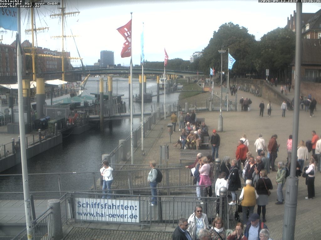 Archiv Foto Webcam Weserpromenade Schlachte Bremen