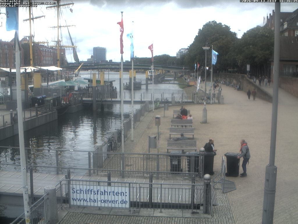 Archiv Foto Webcam Weserpromenade Schlachte Bremen