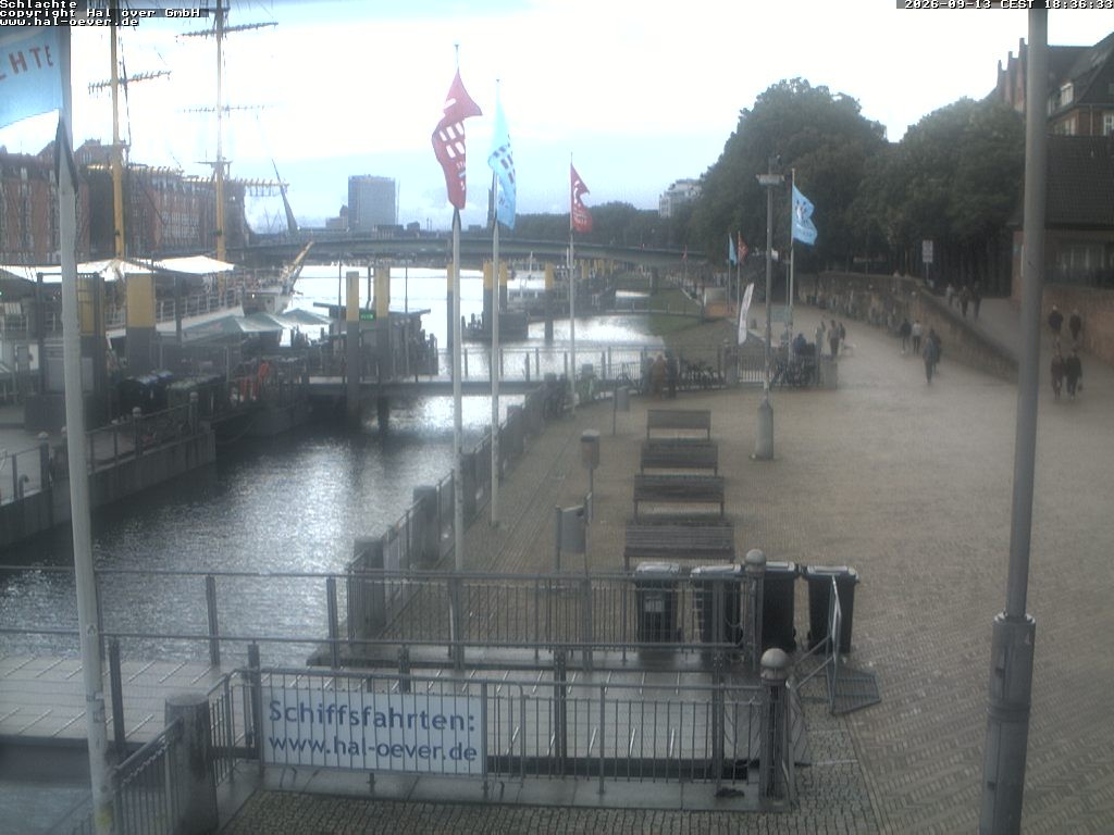 Archiv Foto Webcam Weserpromenade Schlachte Bremen