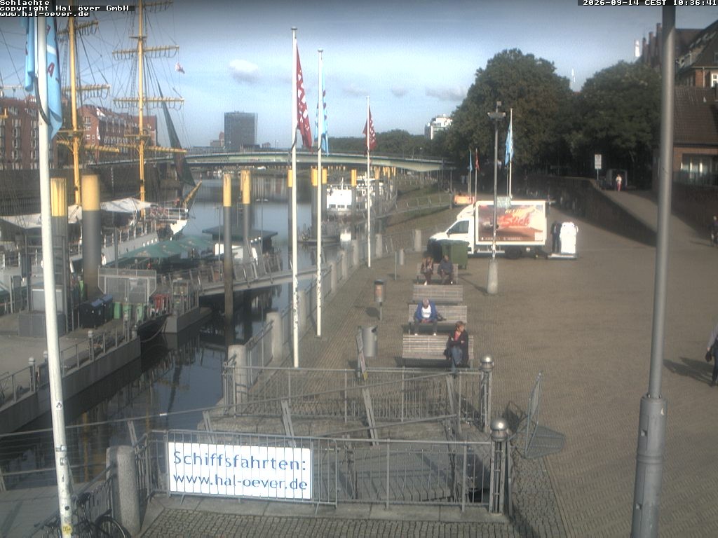 Archiv Foto Webcam Weserpromenade Schlachte Bremen