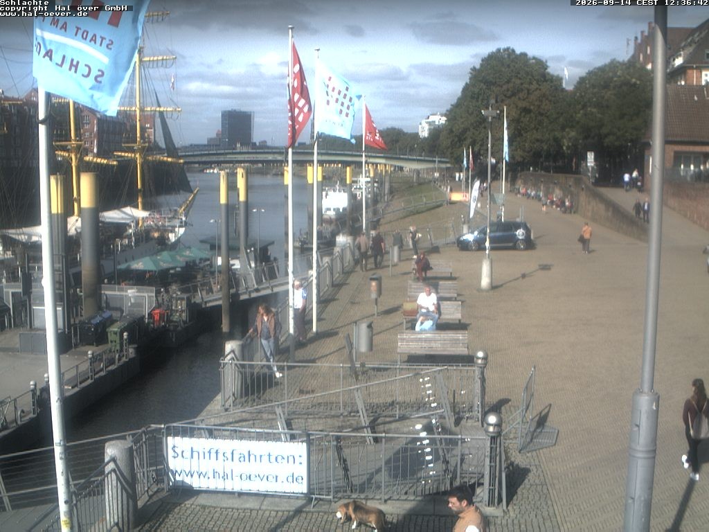 Archiv Foto Webcam Weserpromenade Schlachte Bremen