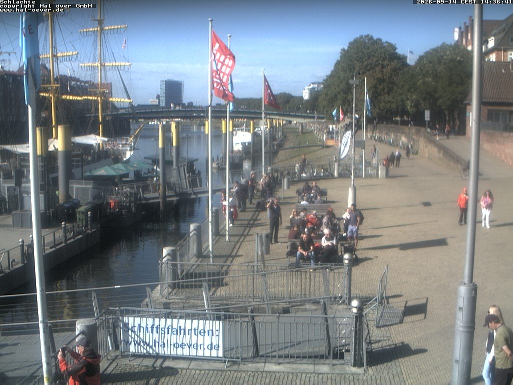 Archiv Foto Webcam Weserpromenade Schlachte Bremen