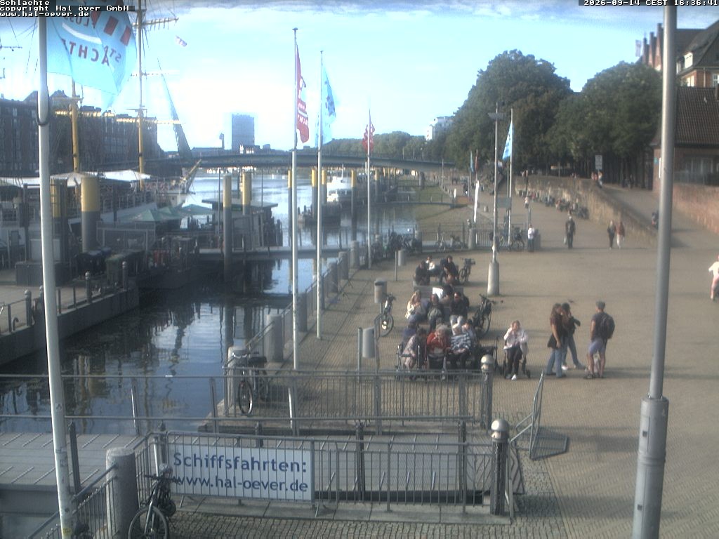 Archiv Foto Webcam Weserpromenade Schlachte Bremen